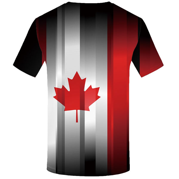 Maple Leaf T shirt Men Fireworks Tshirts Casual Canada Anime Clothes Black T-shirts 3d Psychedelic Shirt Print | Vimost Shop.