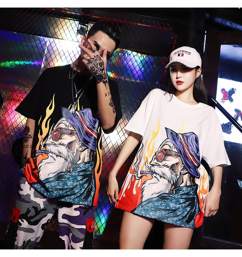 Men Japanese Printed Men's Tee Shirts O-neck T Shirt | Vimost Shop.