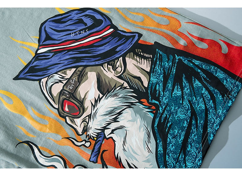 Men Japanese Printed Men's Tee Shirts O-neck T Shirt | Vimost Shop.