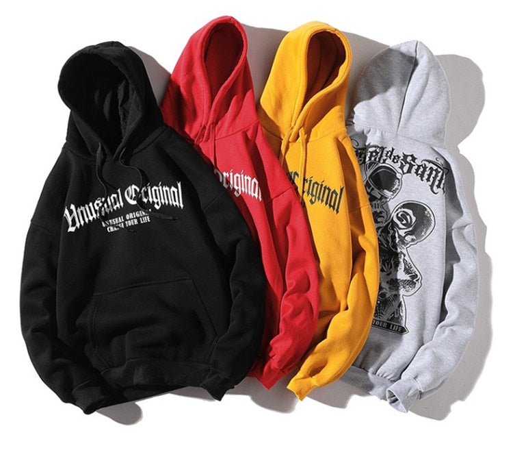 Men Letter Printed Hooded Pullover Sweatshirt Men High Street Fashion Hip Hop Hoodie Streetwear Clothing | Vimost Shop.