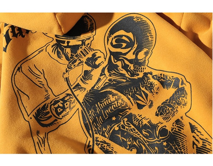 Men Letter Printed Hooded Pullover Sweatshirt Men High Street Fashion Hip Hop Hoodie Streetwear Clothing | Vimost Shop.