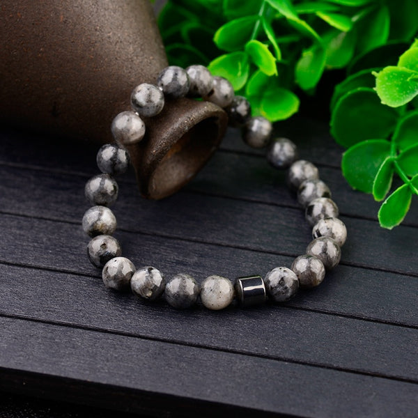 Pulsera hombre Cylinder Hematite Bracelets For Men Classic Nature Stone Beads Bracelets&Bangles Homme Yoga Jewelry | Vimost Shop.