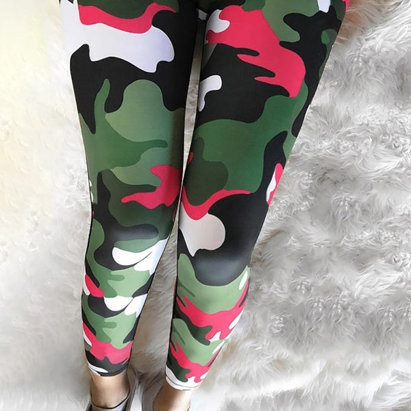 Women High Waist Push Up Legging Camouflage Printed Female Fitness Pants Casual Trousers | Vimost Shop.