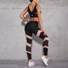 Women Pink Mesh Patchwork Sport Yoga Pants Gym | Vimost Shop.