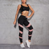 Women Pink Mesh Patchwork Sport Yoga Pants Gym | Vimost Shop.