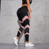 Women Pink Mesh Patchwork Sport Yoga Pants Gym | Vimost Shop.