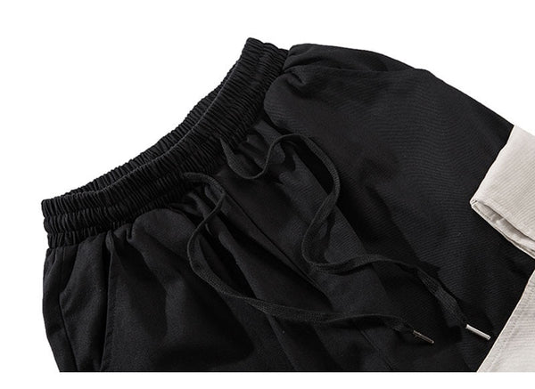Men Cargo Patchwork Track Pants Fashion High Steet Joggers Sweatpants Streetwear | Vimost Shop.