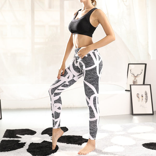 Yoga Pants Women Fitness Running Sports High Elasticity Printed | Vimost Shop.