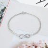 925 Sterling Silver Infinity Bracelets & Bangles for Women 8 Shape Double Chain Bracelet Party Trendy Jewelry | Vimost Shop.