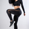 Women Fitness Workout Legging Side Mesh Stitching Yoga Leggins | Vimost Shop.