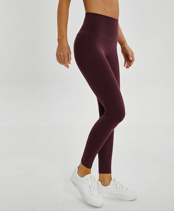 Solid High Waisted Gym Running Tights Stretchy Nylon+Spandex Yoga Pants | Vimost Shop.