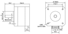4-Lead Nema 17 Stepper Motor 42 Motor Nema17 Step Motor 0.7A 25mm 13Ncm(18.4oz.in) 3D Printer Motor CNC Robot | Vimost Shop.