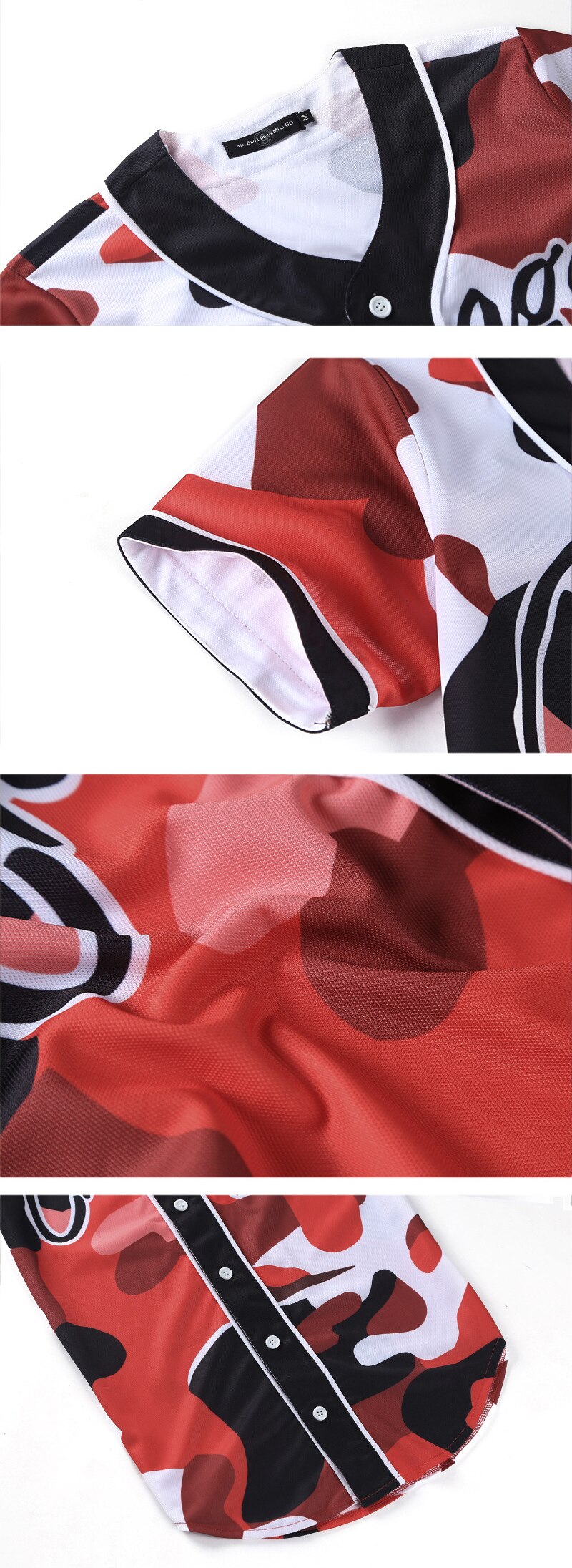 Short Sleeve T shirt Men Baseball Jersey Sport Slim Fit V Neck T-shirts Streetwear European Mens | Vimost Shop.