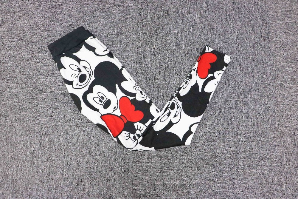 Active Women Minnie Mickey Yoga Gym Leggings Athletic Women Sport Clothing | Vimost Shop.