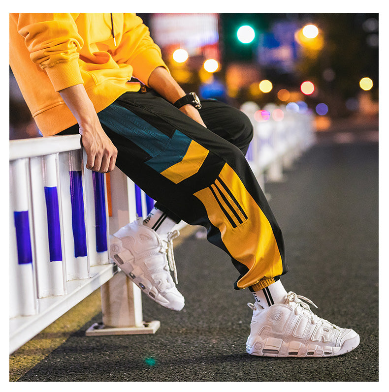 Sweatpants Men Casual Striped Pants Loose Track Pants Streetwear | Vimost Shop.