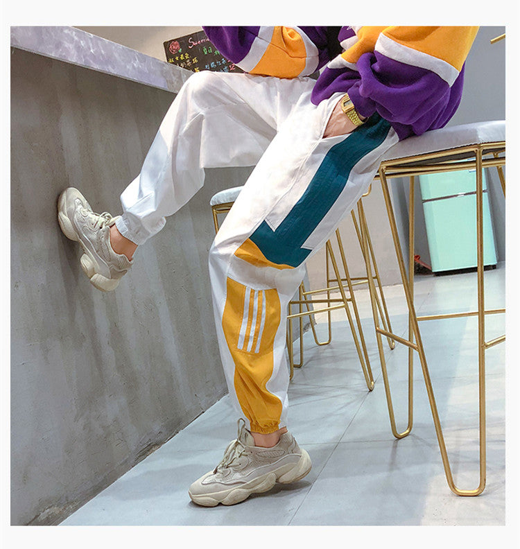 Sweatpants Men Casual Striped Pants Loose Track Pants Streetwear | Vimost Shop.