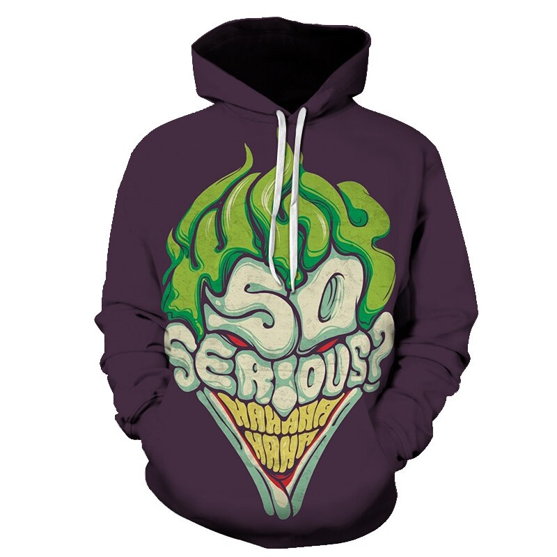 joker 3D Print Sweatshirt Hoodies Men and women Hip Hop Funny Autumn Streetwear Hoodies Sweatshirt For Couples Clothes | Vimost Shop.