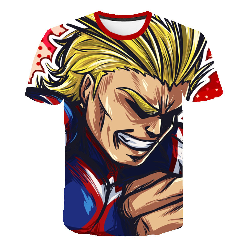 My Hero Academia in men's T-Shirt All Might 3D Printing tshirts Cosplay NUOVO Anime Short Sleeve Casual Top | Vimost Shop.