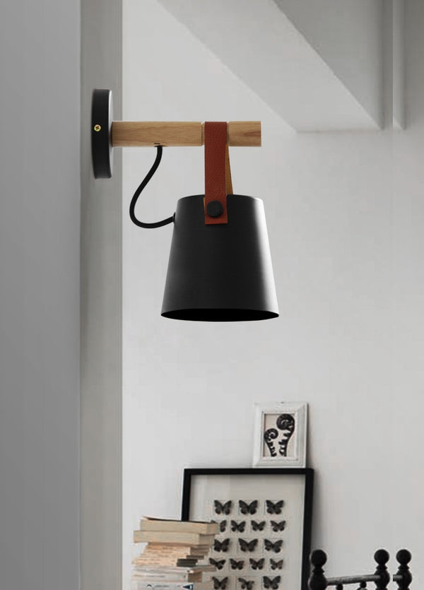 Modern minimalist adjustable wall-mounted household bedside lighting wall decoration bathroom mirror lamp LED wood wall lamp E27 | Vimost Shop.
