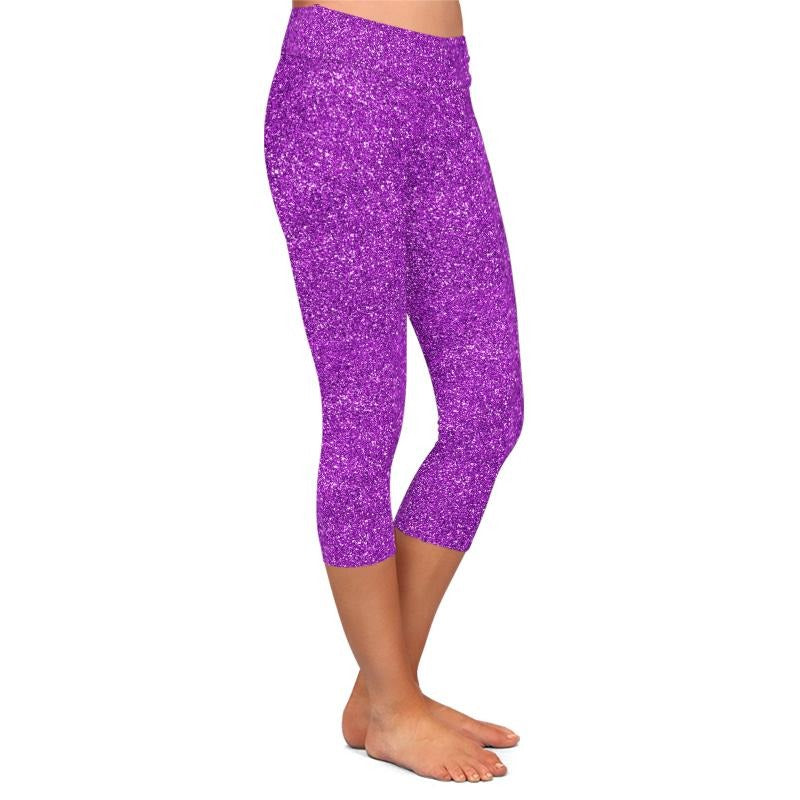Summer Fashion Color Women 3d Galaxy Digital Print High Waist Capri Leggings Elastic Trouser Casual Leggings | Vimost Shop.