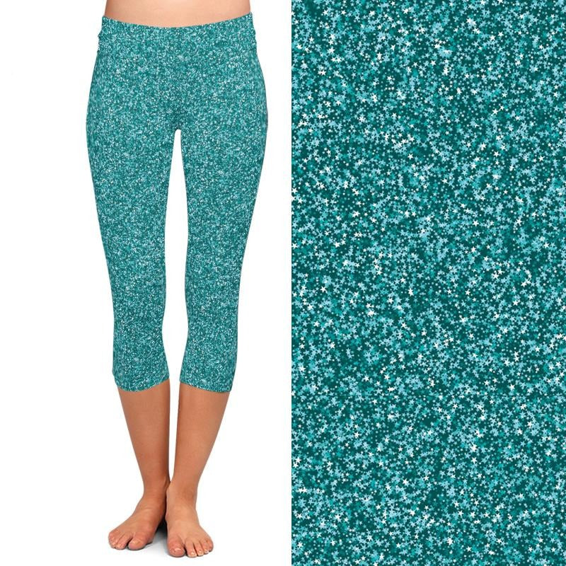 Summer Fashion Color Women 3d Galaxy Digital Print High Waist Capri Leggings Elastic Trouser Casual Leggings | Vimost Shop.