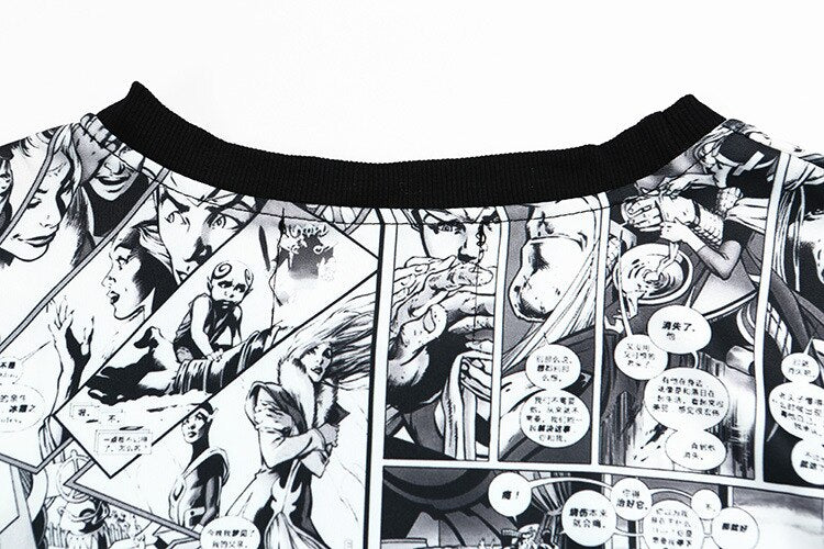 Woman Harajuku Anime Portrait Print Sweatshirts | Vimost Shop.