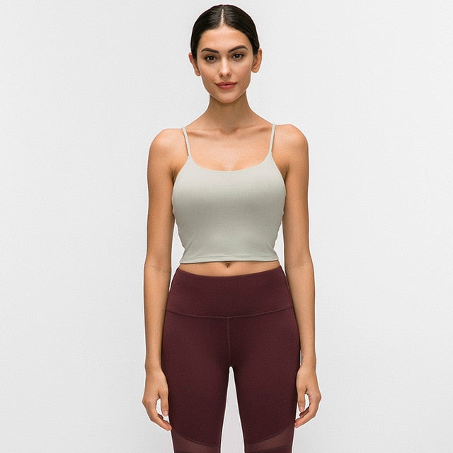 New Quick Dry Women Solid Vest-Type Yoga  with Removable Pads | Vimost Shop.
