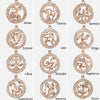 12 Zodiac Sign Constellations Pendant Necklace For Women Men 585 Rose Gold Necklace Fashion Birthday Gifts Drop Shipping | Vimost Shop.