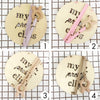 Simple 1PC Nordic Style Wood Baby Hair Clips Hair Accessories Photo Photos Storage Pendant "My Pretty Clips" Hollow Letter | Vimost Shop.