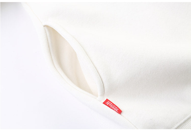Men Side Letter Fleece Hooded Pullover Street Fashion Hip Hop | Vimost Shop.