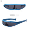 Windproof Visor Sunglasses Men Women One Piece Sunny Flat Top Goggles Oversized Shield Robot Sun Glasses Male | Vimost Shop.