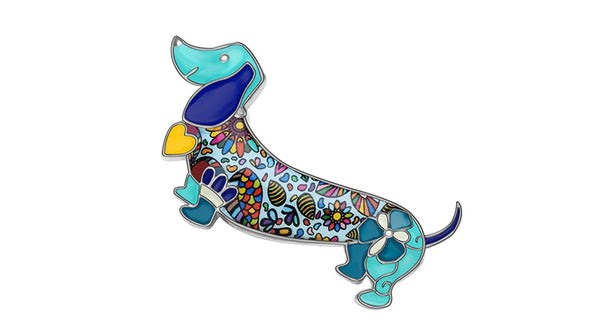 Statement Alloy Enamel Smile Dachshund Dog Brooches Clothes Scarf Decoration Jewelry Pin For Women Girls Gift Bijoux | Vimost Shop.