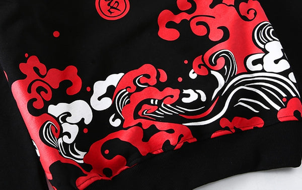 Harajuku Gothic Embroidery Satan Skull Sweatshirt | Vimost Shop.