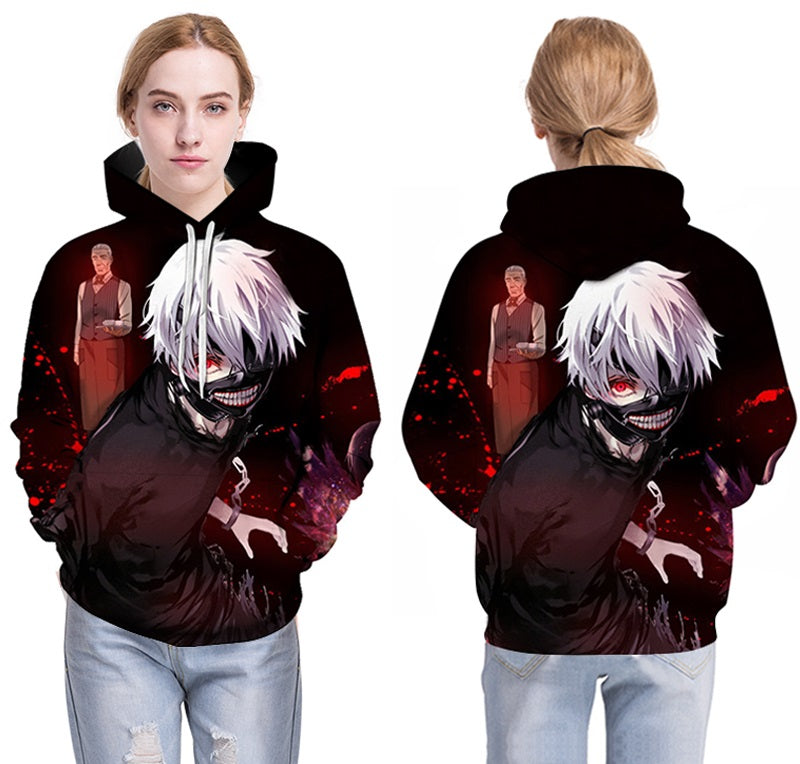 Men/women Tracksuits Tops Print  Hooded Anime Tokyo Ghoul Kaneki Ken 3D Hoodies Thin Autumn Sweatshirts | Vimost Shop.