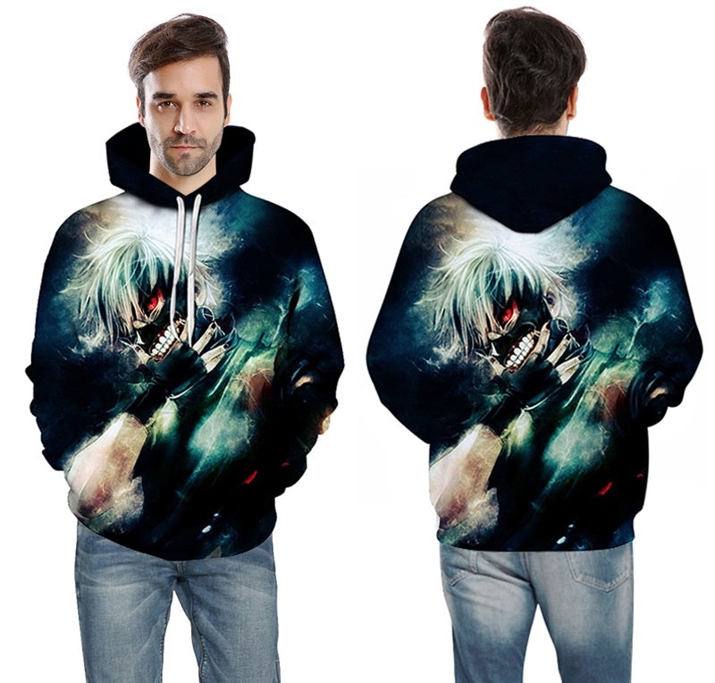 Men/women Tracksuits Tops Print  Hooded Anime Tokyo Ghoul Kaneki Ken 3D Hoodies Thin Autumn Sweatshirts | Vimost Shop.