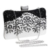 PU Fashion women diamonds luxurious evening bags clutch messenger shoulder chain handbags  purse beaded wedding bag