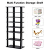 7-Tier Dual 14 Pair Shoe Rack Free Standing Concise Shelves Storage 2 Different Heights Shelves Durable Construction | Vimost Shop.