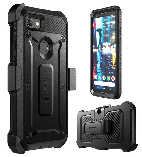 Phone Cover For Google Pixel 3 Case SUPCASE UB Pro Series Full-Body Rugged Holster Clip Case with Built-in Screen Protector | Vimost Shop.