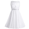 UK STOCK  Kids Princess Summer Dress Sequined Floral Lace Chiffon Flower Girls Dress Wedding Birthday Party Prom Dresses | Vimost Shop.