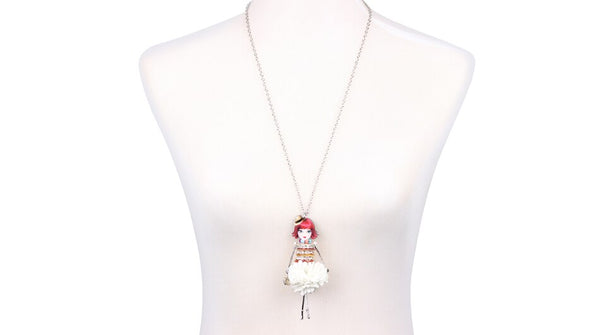 Statement Shell Dress Doll Necklace Pendant Long Chain Collar New Fashion Accessories Jewelry For Women Christmas Gift | Vimost Shop.