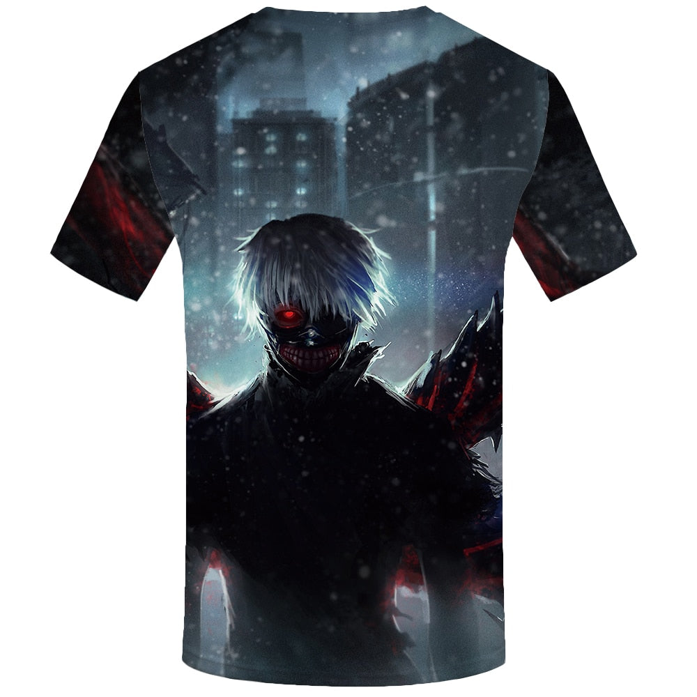 Tokyo Ghoul T-shirt Men Ken Kaneki T-shirts 3d Graffiti Tshirt Printed Japan Tshirts Casual Blood Anime Clothes | Vimost Shop.