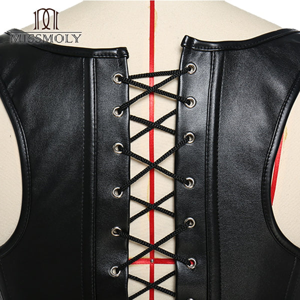 Steampunk Corsets sexy Gothic corset 10 Steel Bones Bustier plus size Leather Women Corselet Bodyshaper Overbust Tops | Vimost Shop.