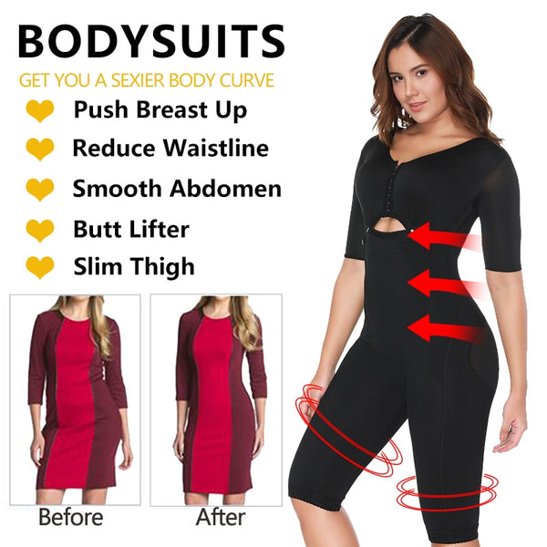 Women Full Body Shaper Post Partum Bodysuits Slimming Underwear Waist Girdles Trainer Butt Lifter Plus Size Shapewear | Vimost Shop.