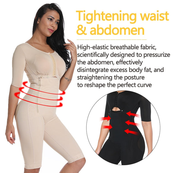 Women Full Body Shaper Post Partum Bodysuits Slimming Underwear Waist Girdles Trainer Butt Lifter Plus Size Shapewear | Vimost Shop.