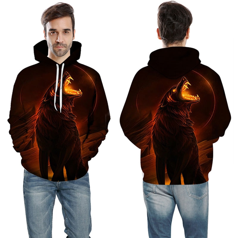 Native 3D Hoodies Men Women Sweatshirts Wolf Hoody Black Tracksuits Harajuku Pullover Streetwear Coat | Vimost Shop.