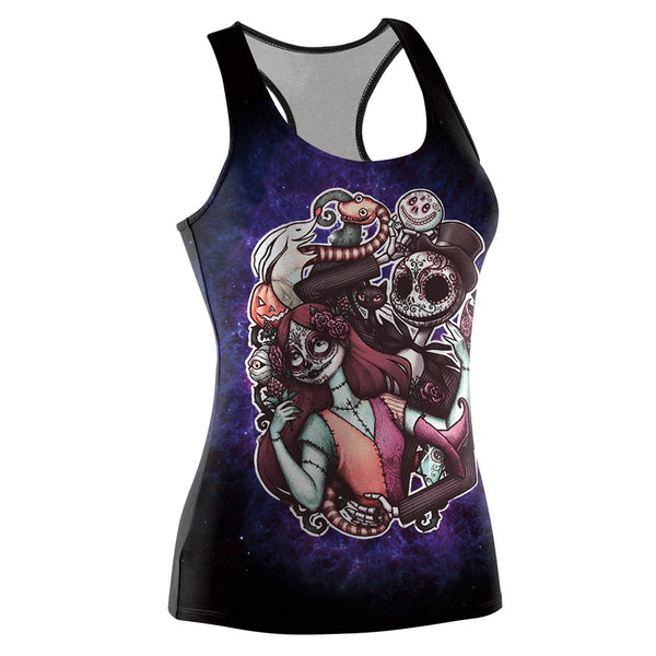 The Nightmare Before Christmas Tank Top for Women Corpse Bride Gothic Style Halloween Sleeveless Vest | Vimost Shop.