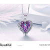 Top Quality 925 Sterling Silver Jewelry Fashion Women Four Colors Crystal Heart  Angel Wing Pendants Necklace Wholesale | Vimost Shop.