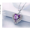 Top Quality 925 Sterling Silver Jewelry Fashion Women Four Colors Crystal Heart  Angel Wing Pendants Necklace Wholesale | Vimost Shop.