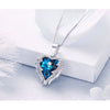 Top Quality 925 Sterling Silver Jewelry Fashion Women Four Colors Crystal Heart  Angel Wing Pendants Necklace Wholesale | Vimost Shop.