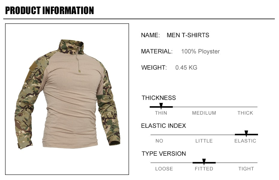 T-shirts Men Navy Military Tactical T-shirts Long Sleeve Combat Army tshirts Quick Dry Multicam Airsoft Man Top Tees | Vimost Shop.